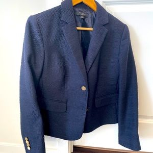 Ann Taylor Navy Blazer 12P w button detail